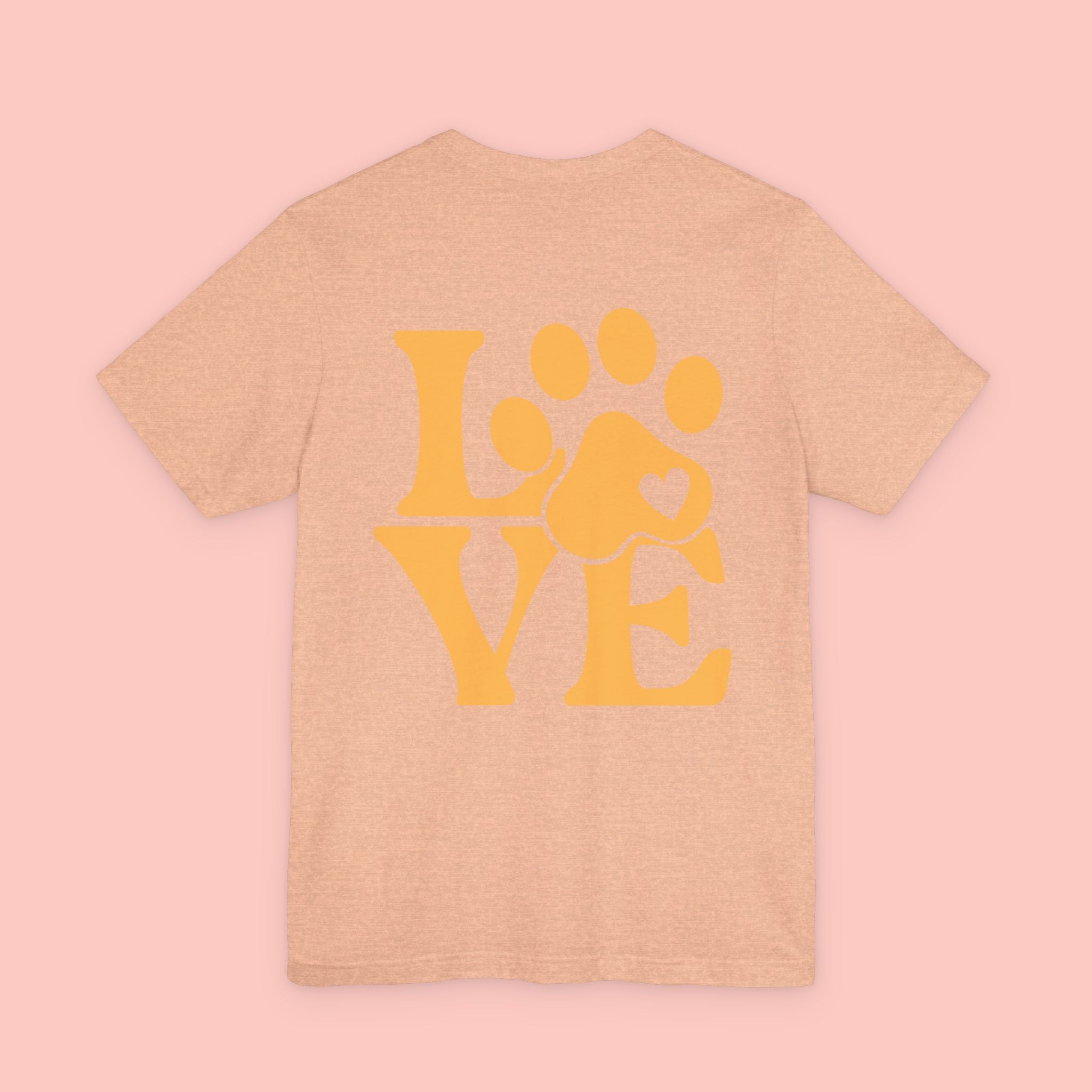 Love Paw Graphic Tee — Pet Lover T‑Shirt (LOVE with Paw Print)