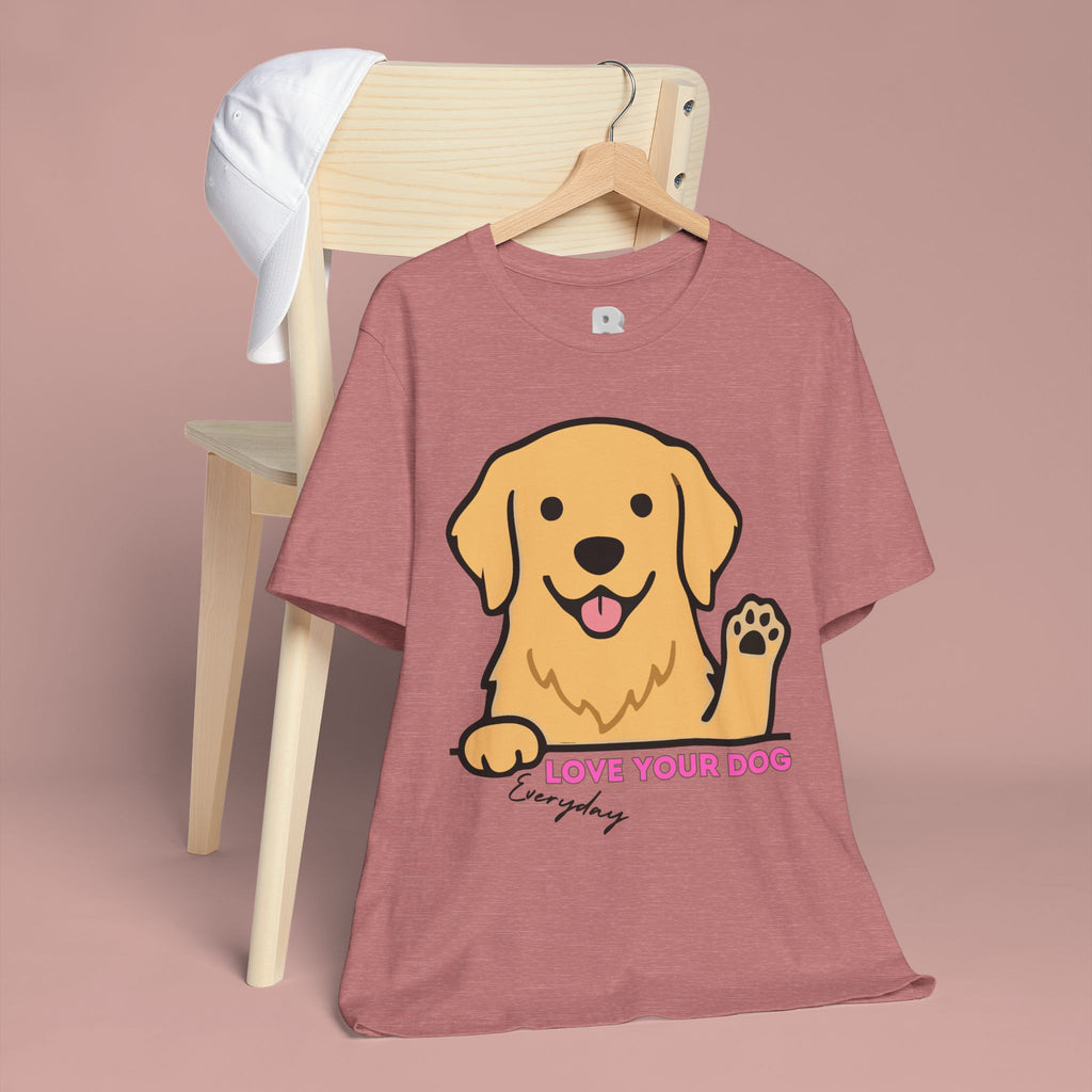 Love Your Dog Tee — Cute Golden Retriever Graphic T-Shirt