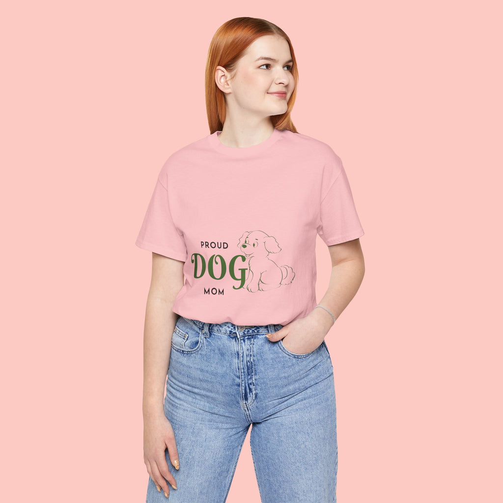 Proud Dog Mom T-Shirt – Cute Paw Print & Puppy Graphic Tee