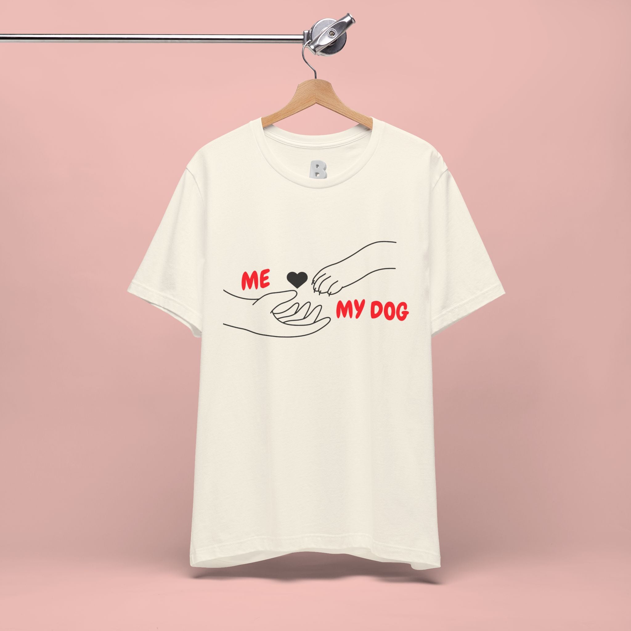 T-Shirt — "Me  My Dog" Minimalist Paw & Hand Illustration