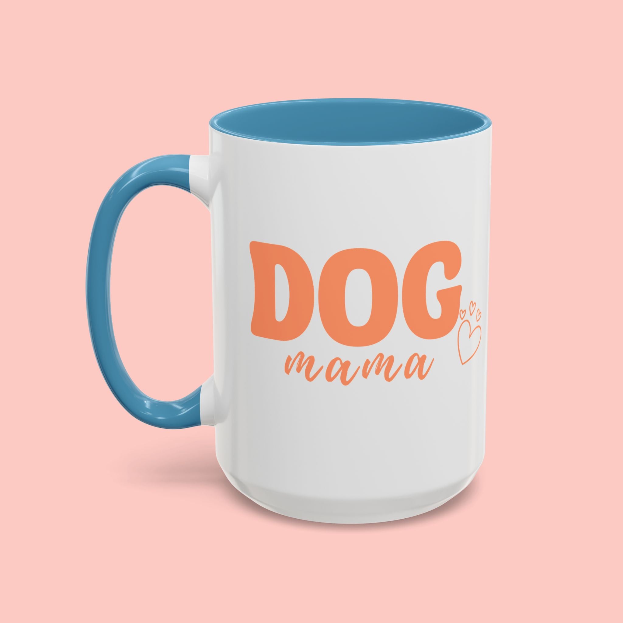 Dog Mama Coffee Mug — Cute Heart Accent Ceramic Mug (11/15 oz)