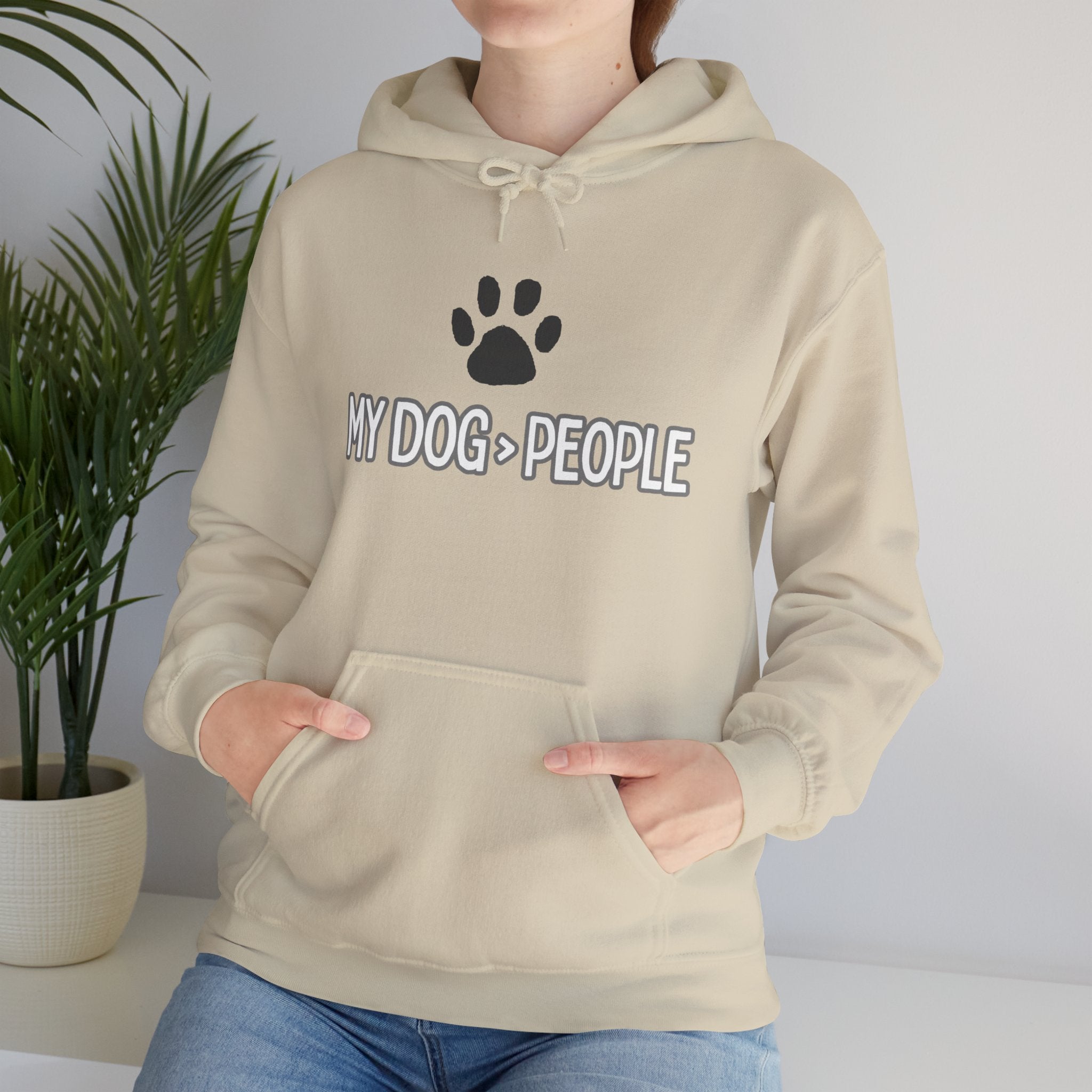 My Dog People Hoodie — Paw Print Graphic Dog Lover Sweatshirt