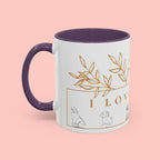 I Love Dogs Accent Coffee Mug — Gold Leaf Dog Lover Ceramic Mug (11oz & 15oz)