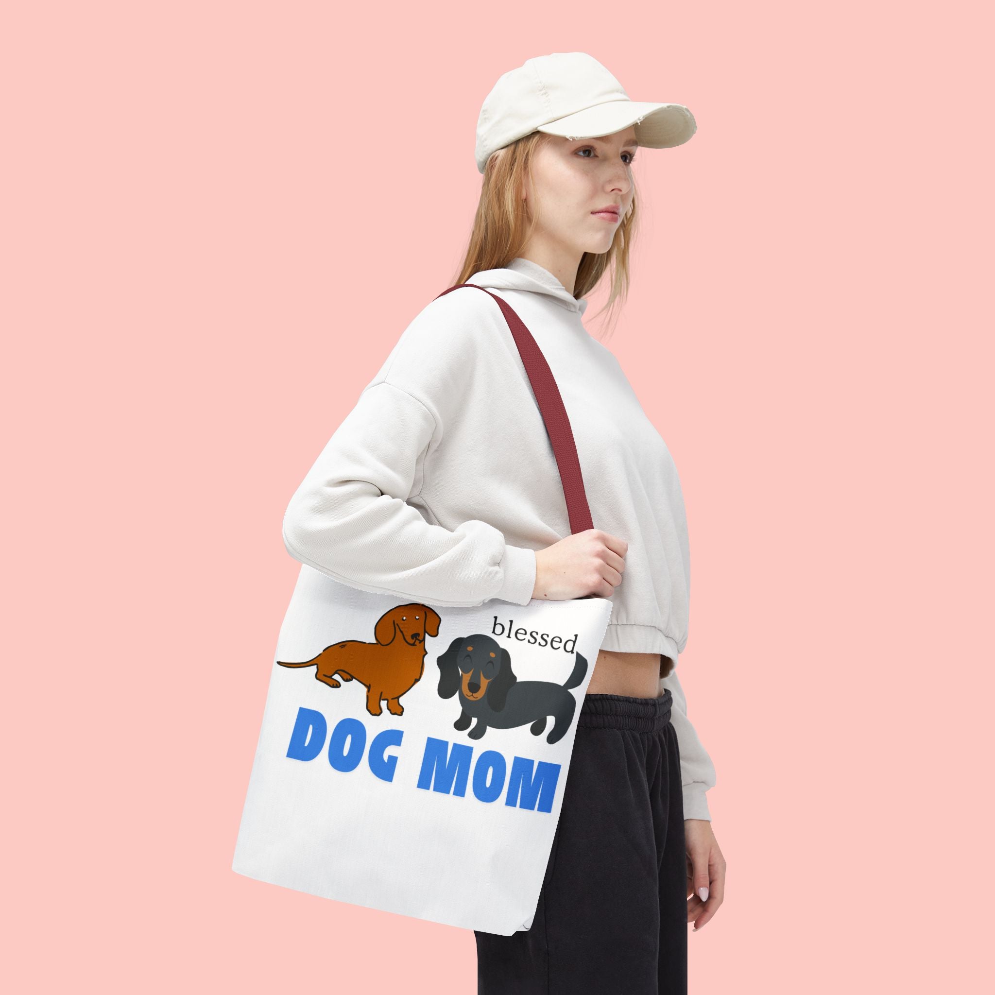 Dog Mom Tote Bag — Blessed Dachshund Design