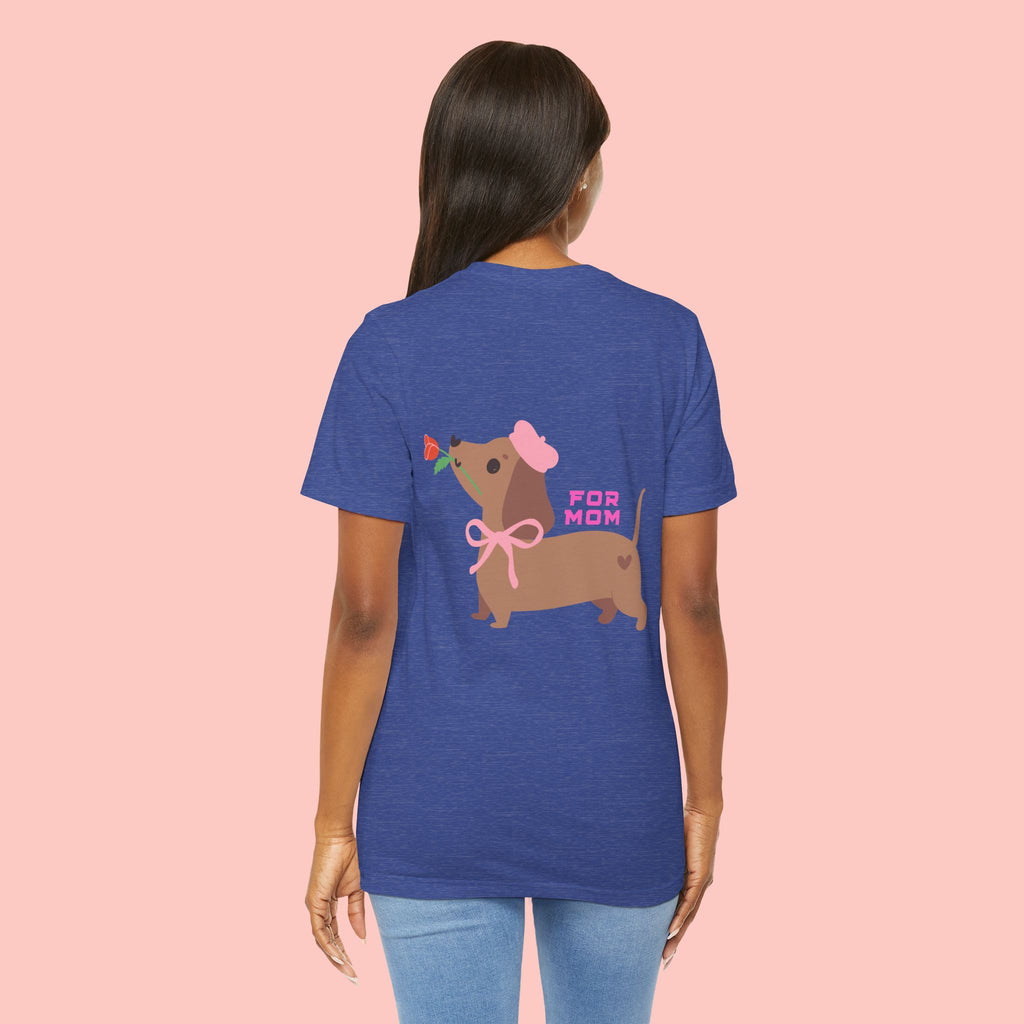 Dachshund Mother's Day Tee — 'For Mom' Cute Dog Graphic Shirt