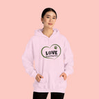 Dog Mom Heart Hoodie – "Love Proud Dog Mom" Paw Print Sweatshirt