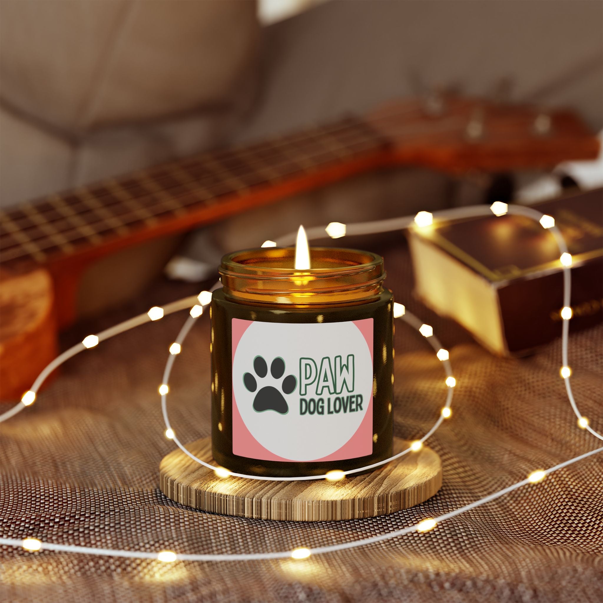 Dog Lover Paw Scented Candle — Coconut Apricot Wax (4oz & 9oz)