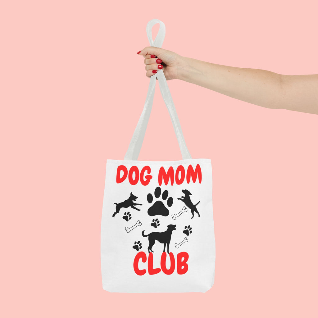 Dog Mom Club Tote Bag – Cute Paw Print Canvas Tote for Dog Lovers