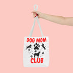 Dog Mom Club Tote Bag – Cute Paw Print Canvas Tote for Dog Lovers