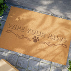 Doormat — "Wipe Your Paws" Coir Pet Welcome Mat