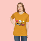 Dog Mom T-Shirt – Heart, Paw & Flower Graphic Tee