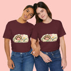 Dog Paw Floral T-Shirt — Cute Paw Print, Bone & Daisies Tee
