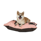 Mama's Boy Pet Bed - Soft Pink Paw Print Dog/Cat Pillow