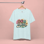 Dog Mom T-Shirt — Colorful Paw Print Graphic Tee for Pet Lovers