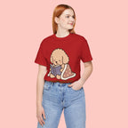 Paw Prints On My Soul T‑Shirt — Cute Reading Puppy Graphic Tee