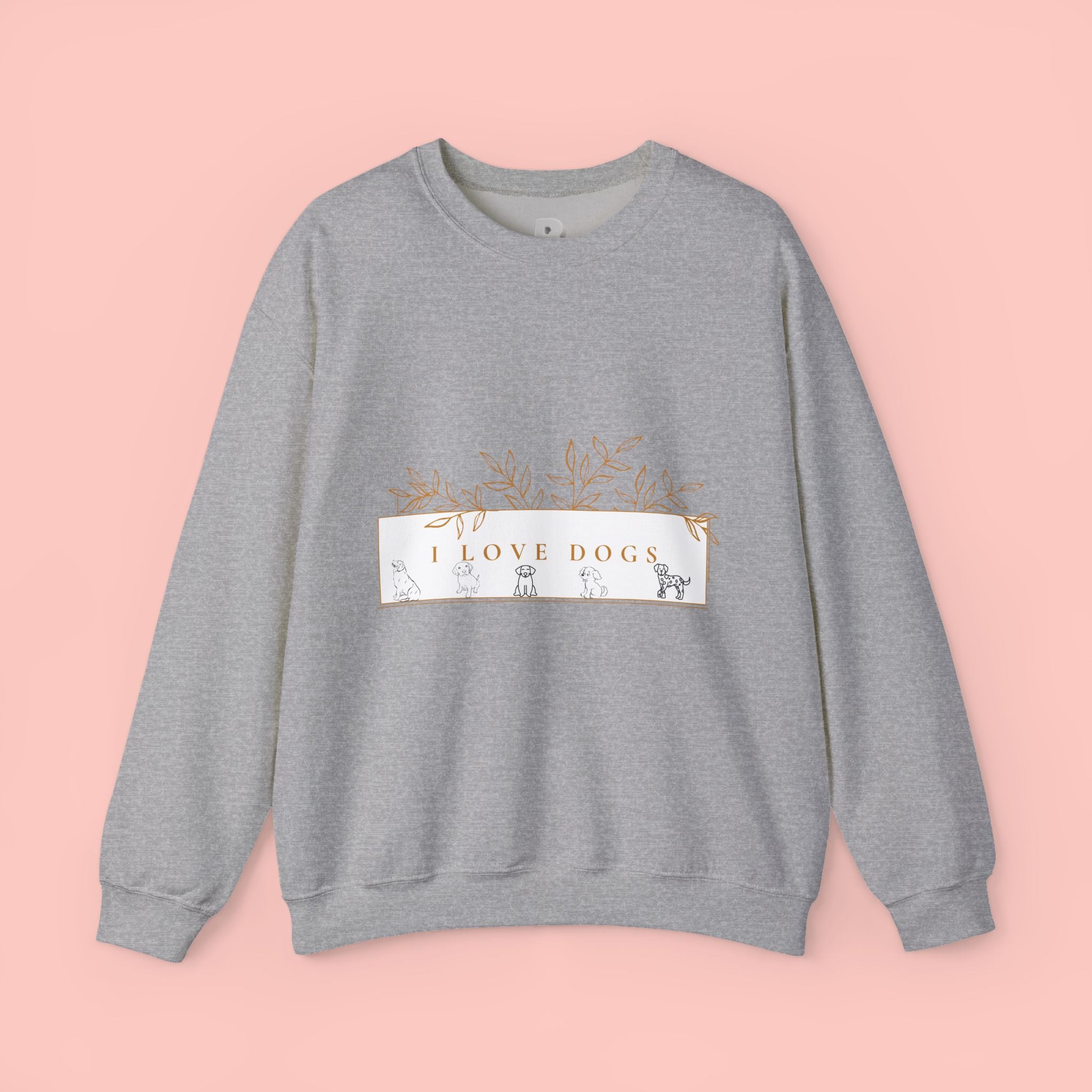 I Love Dogs Floral Crewneck Sweatshirt