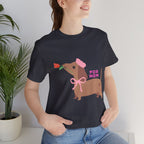 Mommy’s Dachshund Tee – Cute Dog with Rose “For Mom” Shirt