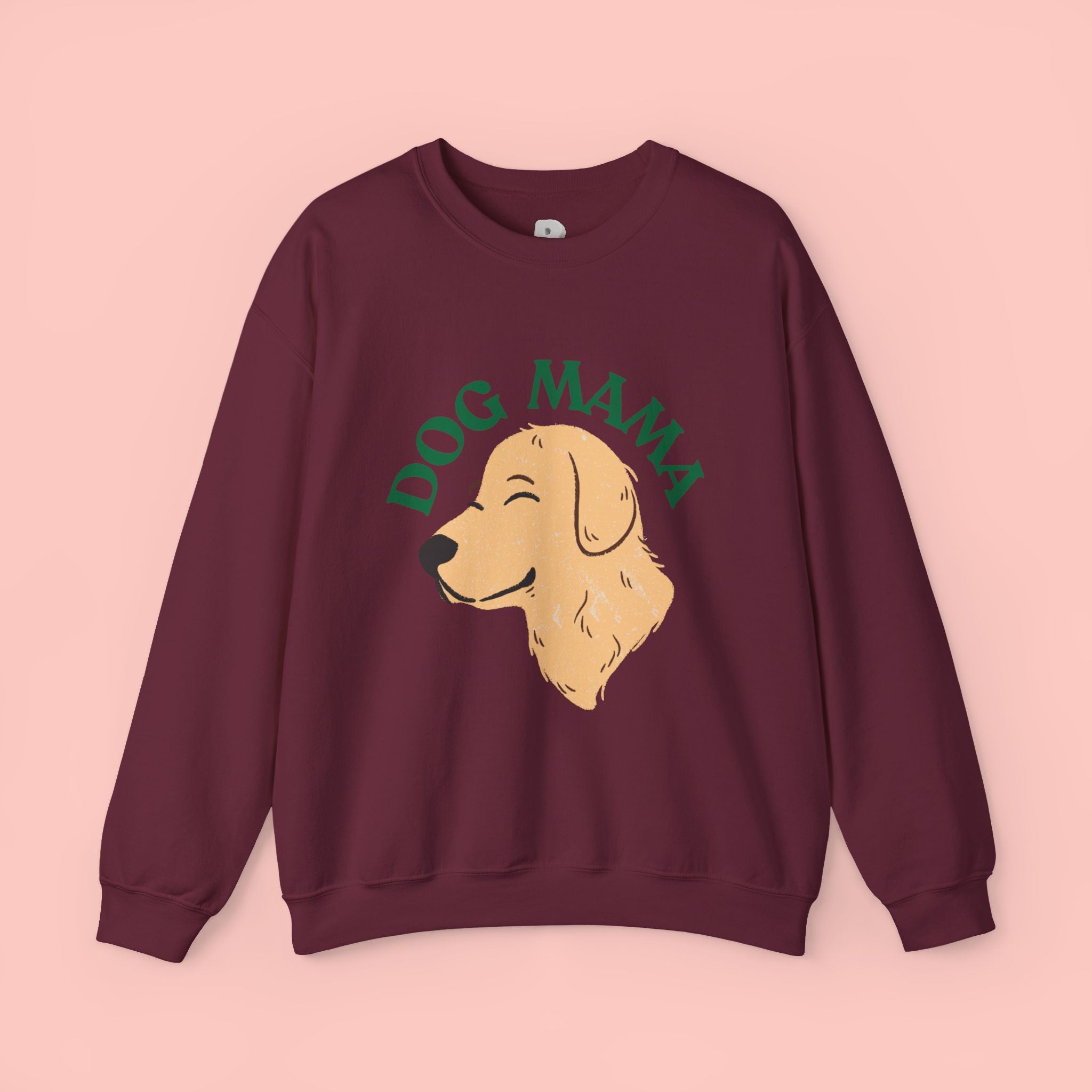 Dog Mama Crewneck Sweatshirt – Cute Golden Retriever Design
