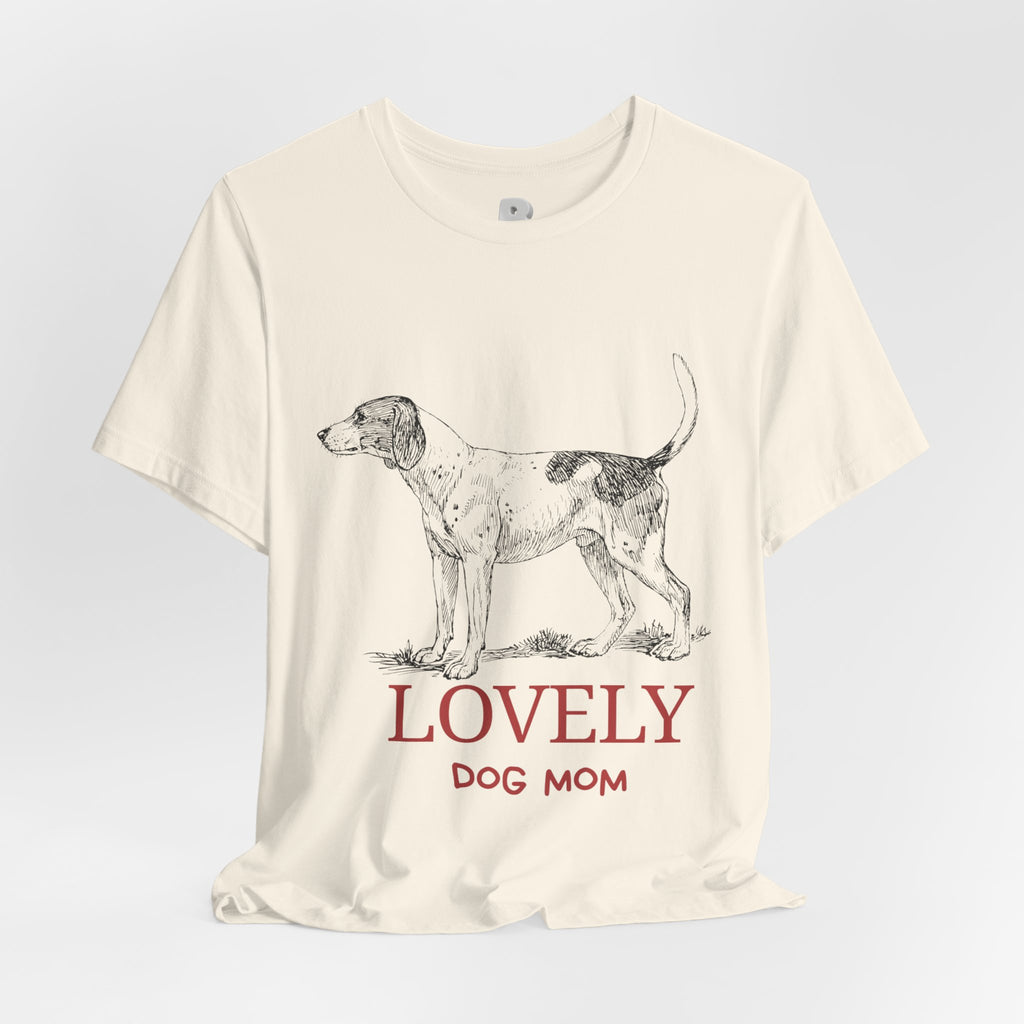 Lovely Dog Mom T-Shirt — Vintage Sketch Dog Graphic Tee