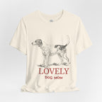 Lovely Dog Mom T-Shirt — Vintage Sketch Dog Graphic Tee