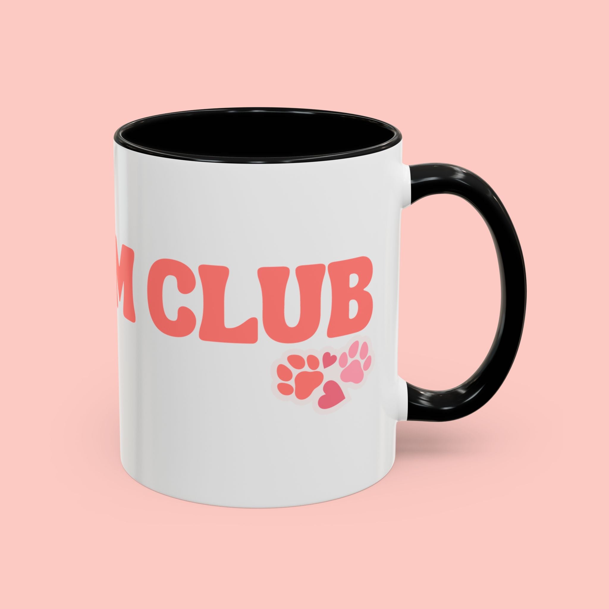 Mom Club Coffee Mug — Cute Paw Print Accent Mug for Dog Moms (11/15 oz)