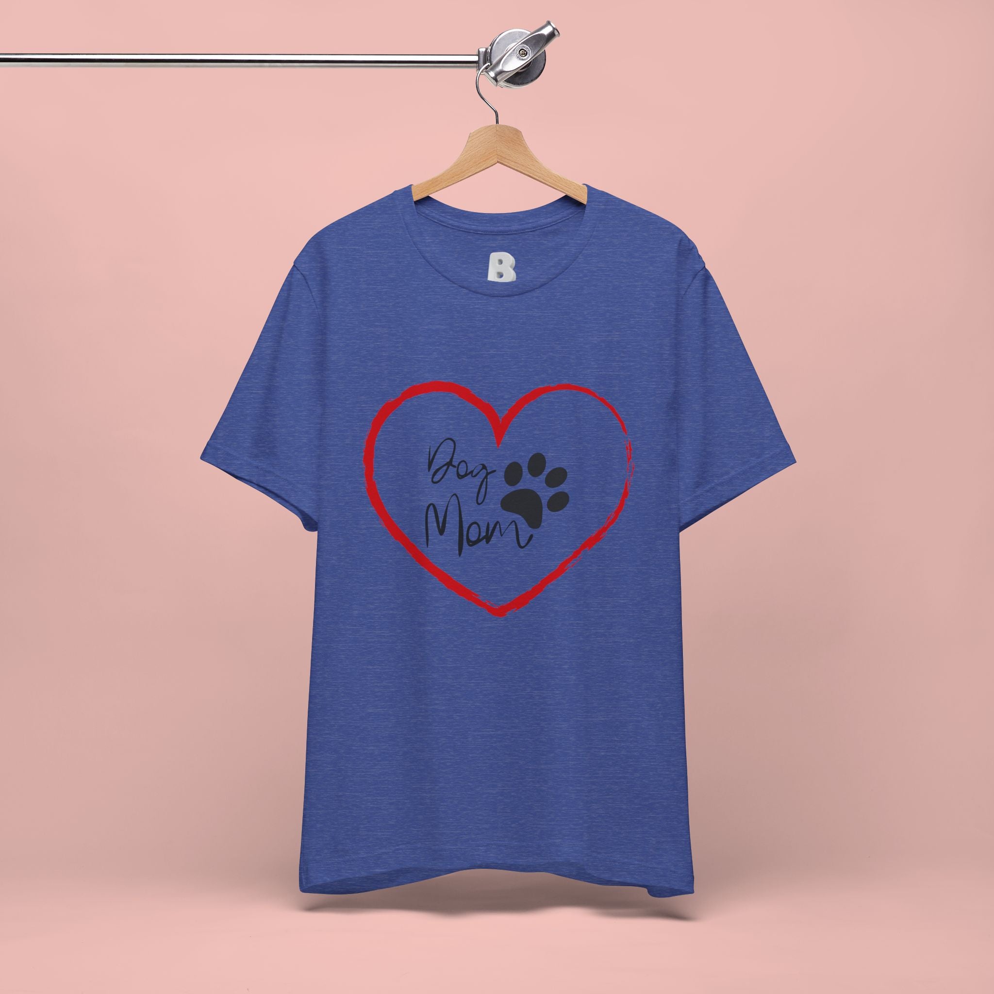 Dog Mom Heart Paw T‑Shirt
