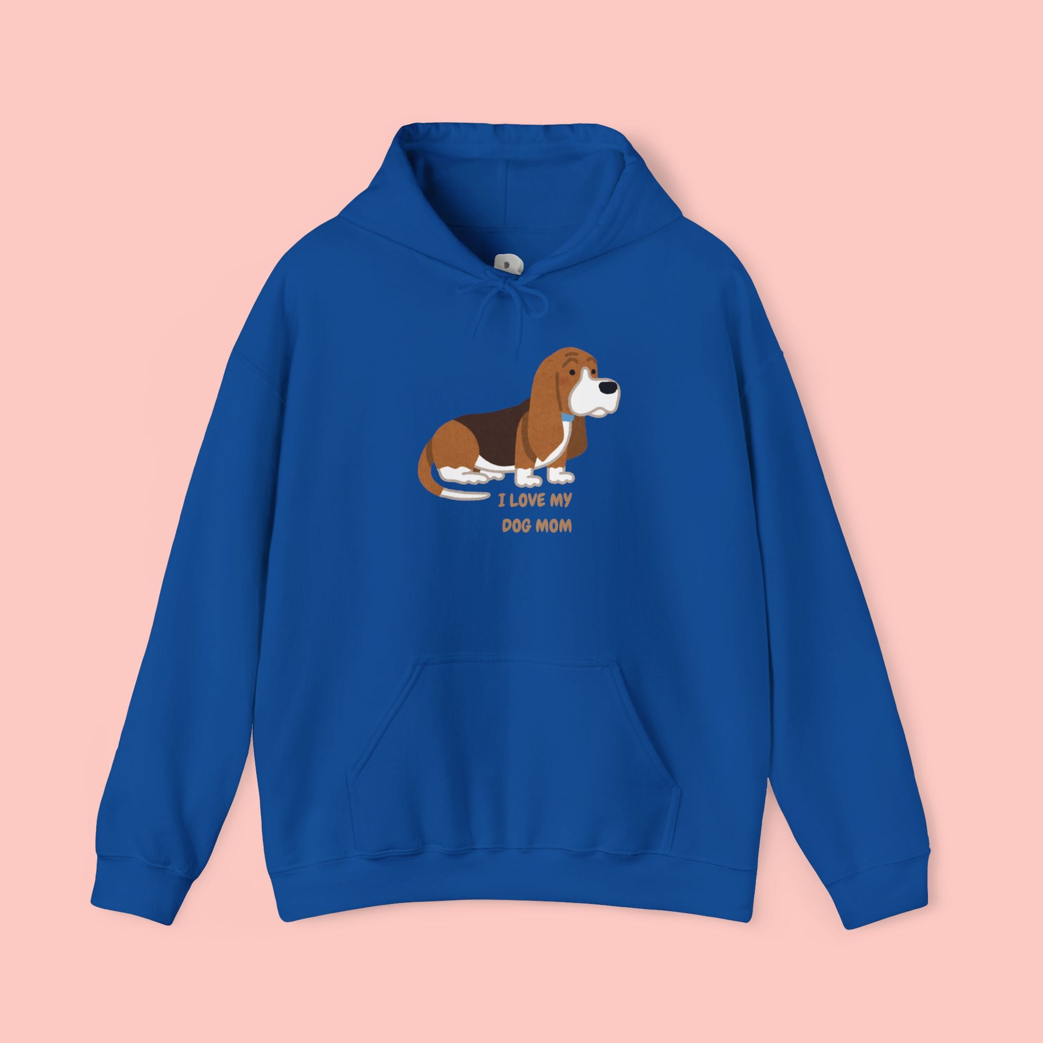 Dog Mom Hoodie — Cute Basset Hound I Love My Dog Mom Sweatshirt