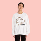 Dog Mom Crewneck Sweatshirt – Minimalist Labrador Outline