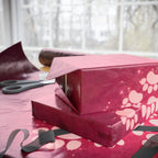 Valentine Heart Lights Wrapping Paper Roll - Romantic Burgundy Gift Wrap