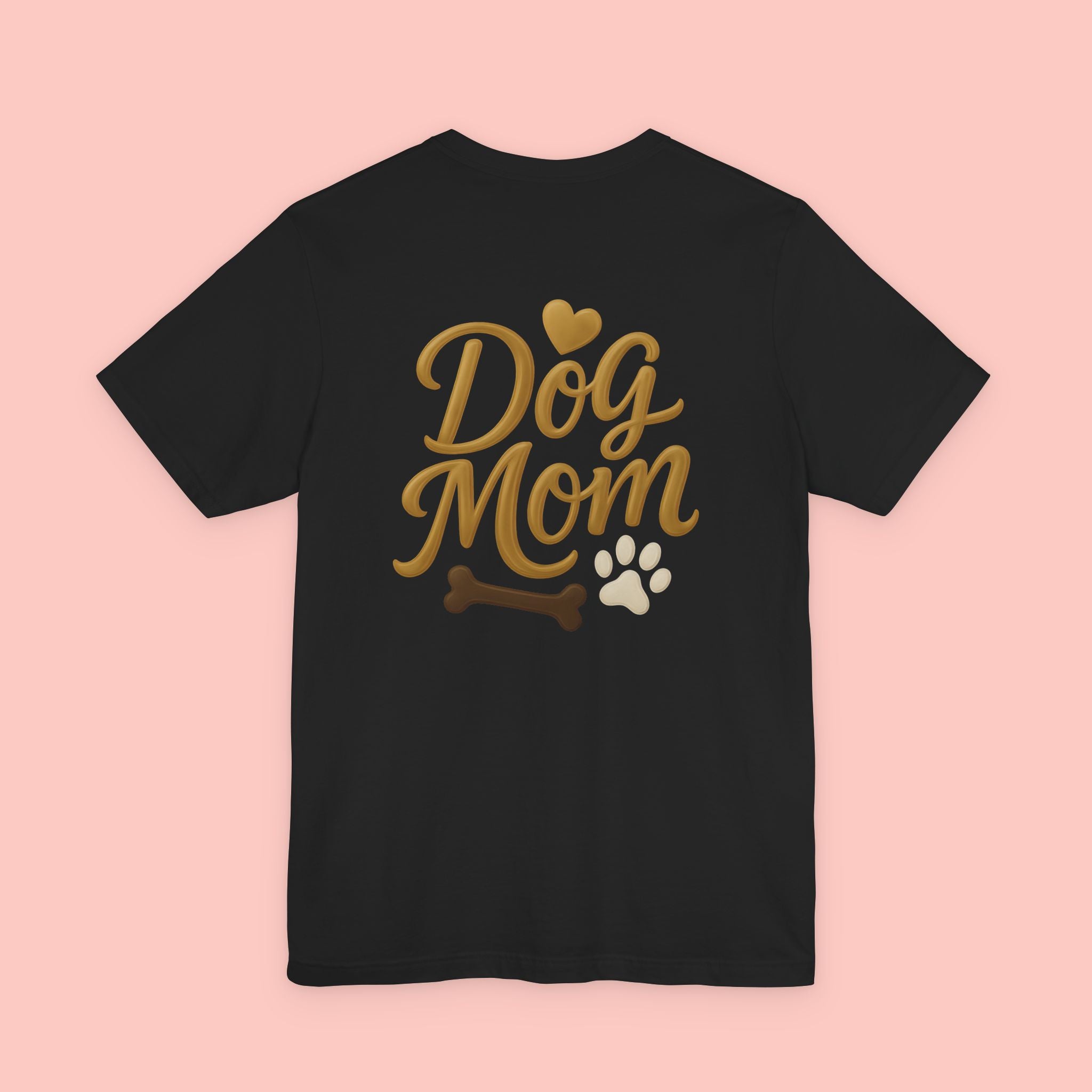 Dog Mom T-Shirt — Cute Paw & Bone Graphic Tee for Pet Lovers