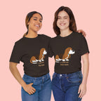 Dog Mom T‑Shirt — Cute Basset Hound I Love My Dog Mom Tee