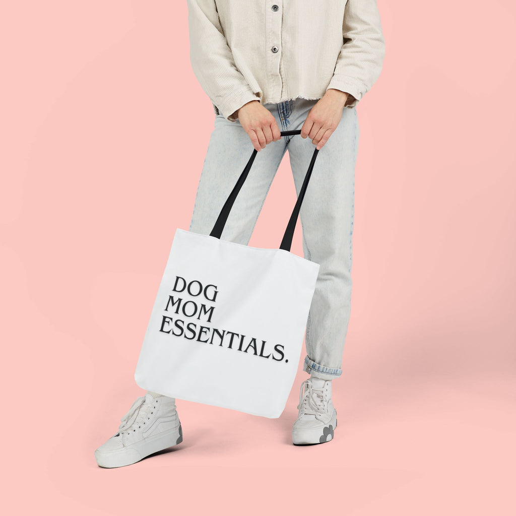 Dog Mom Essentials Canvas Tote — Funny Dog Mom Gift Tote Bag
