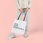 Dog Mom Essentials Canvas Tote — Funny Dog Mom Gift Tote Bag