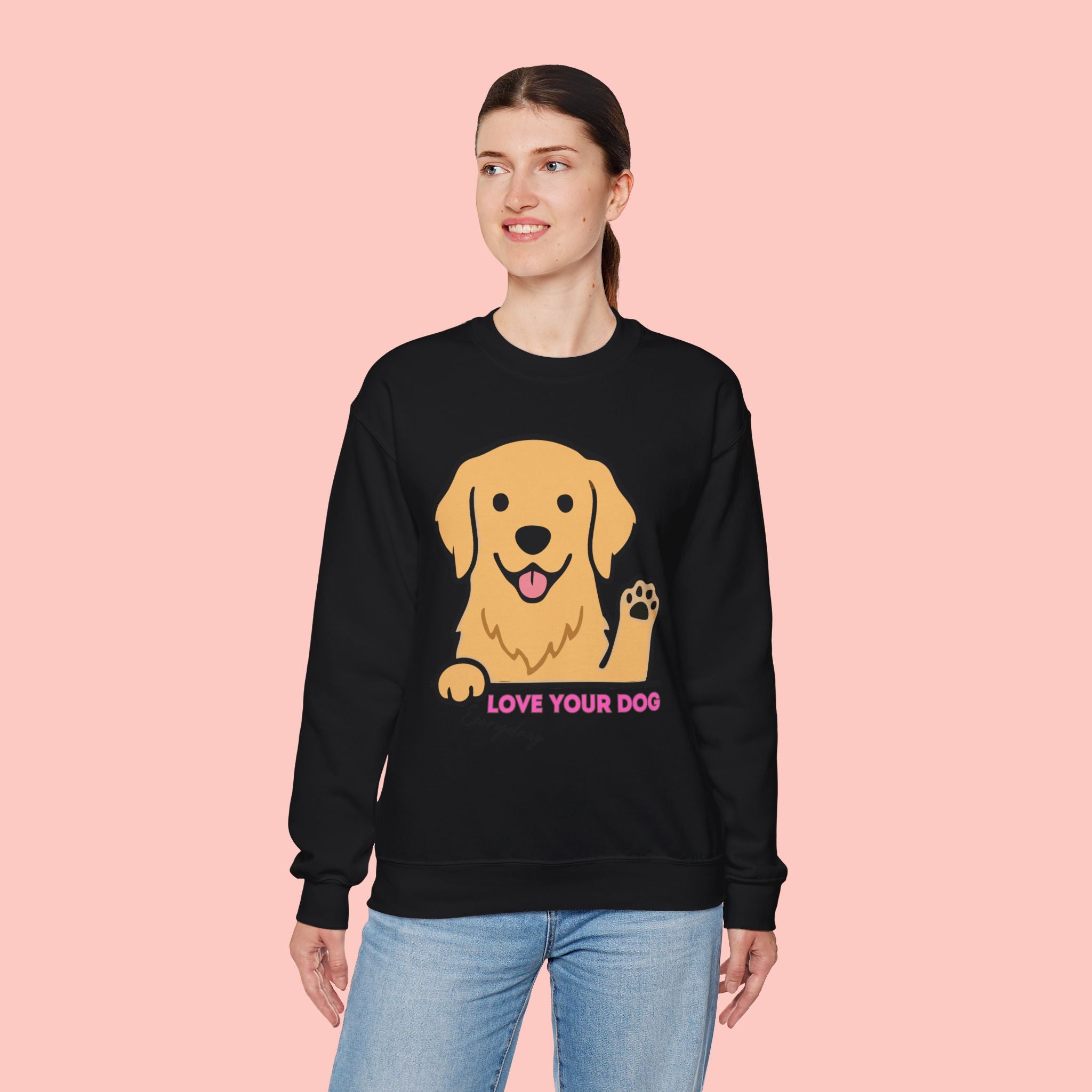 Golden Retriever "Love Your Dog Everyday" Sweatshirt - Cute Pet Lover Crewneck