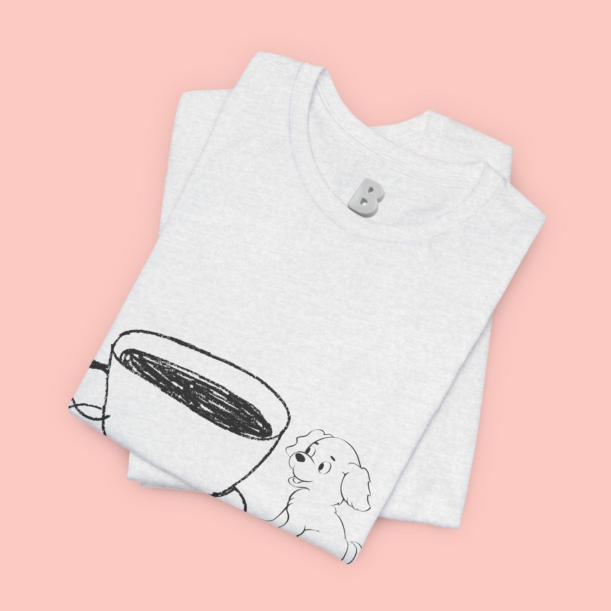 Coffee With My Dog T‑Shirt — Cute Minimalist Dog & Coffee Tee