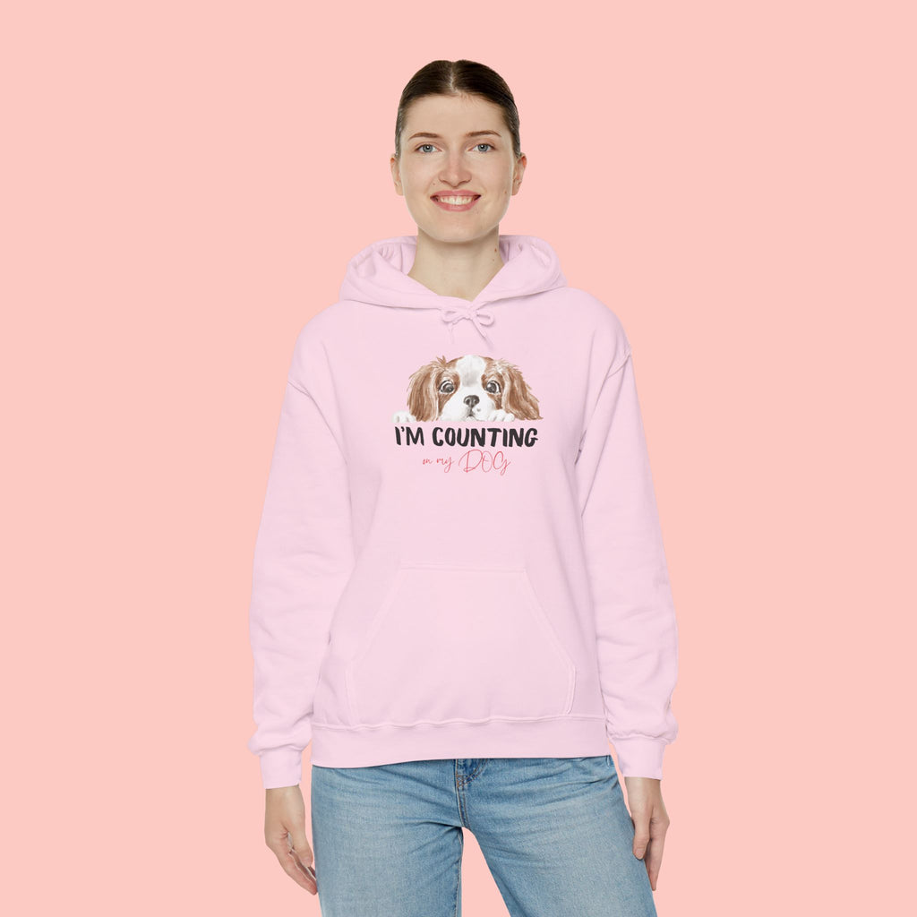 Dog Mom Hoodie – Cute Cavalier King Charles ‘I’m Counting My Dog’ Sweatshirt