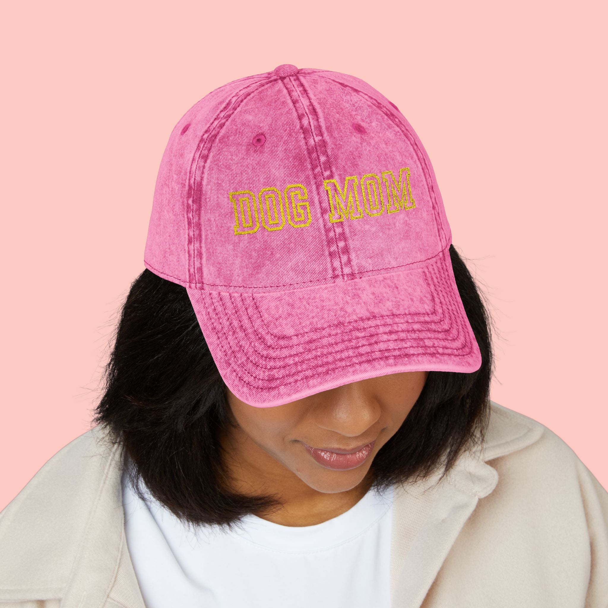 Dog Mom Vintage Embroidered Cap