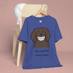 Dog Mother Wine Lover T-Shirt — Cute Cartoon Dog Graphic Tee