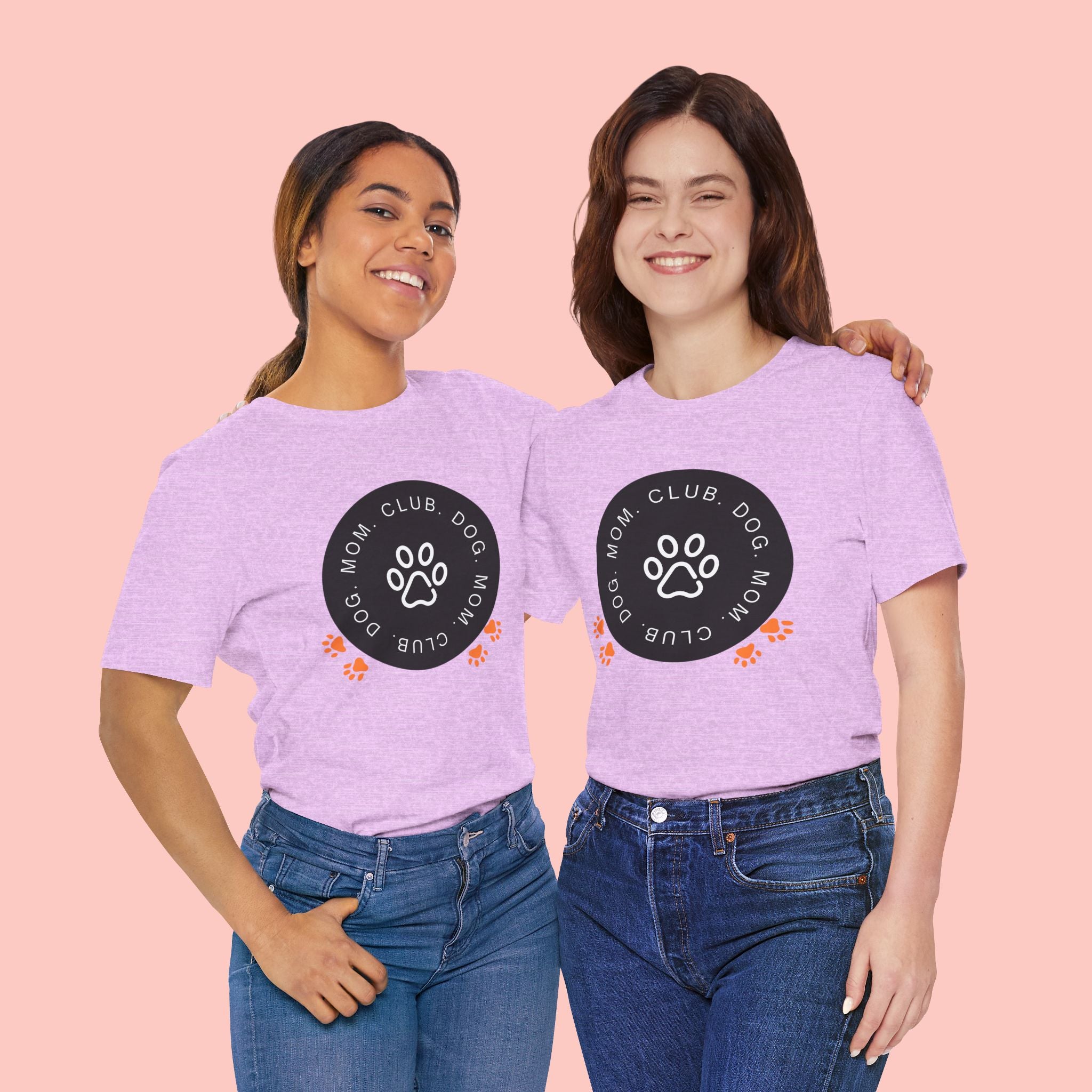 Dog Mom Club T-Shirt — Paw Print Graphic Tee for Pet Lovers