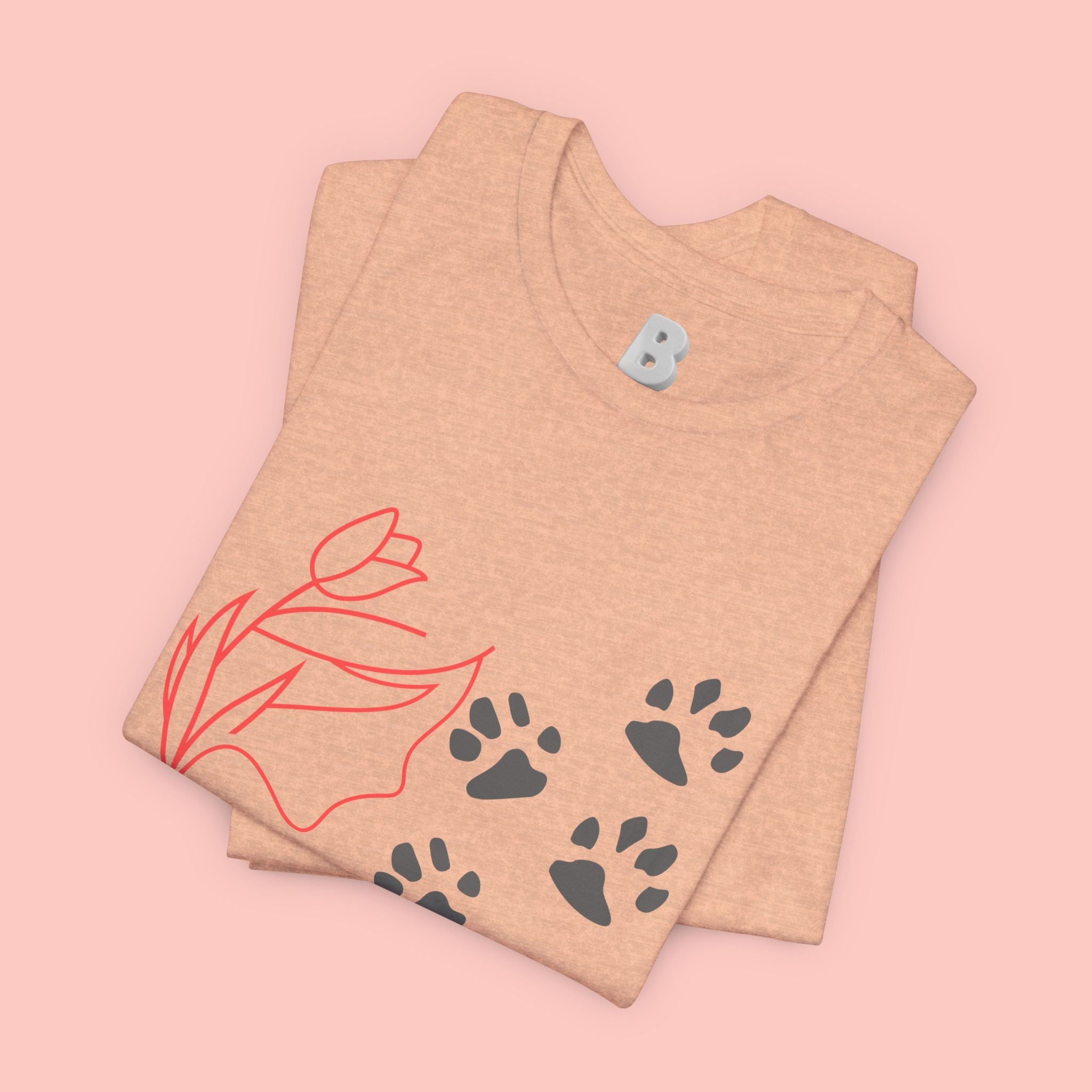 Dog Cuddle Tee – "Would Rather Cuddle My Dog" Paw Print Floral T-Shirt