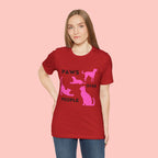 Paws Over People Tee — Pink Cats & Dogs Graphic T-Shirt