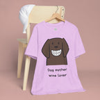 Dog Mother Wine Lover T-Shirt — Cute Cartoon Dog Graphic Tee