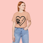 Dog Mom Heart Paw T-Shirt