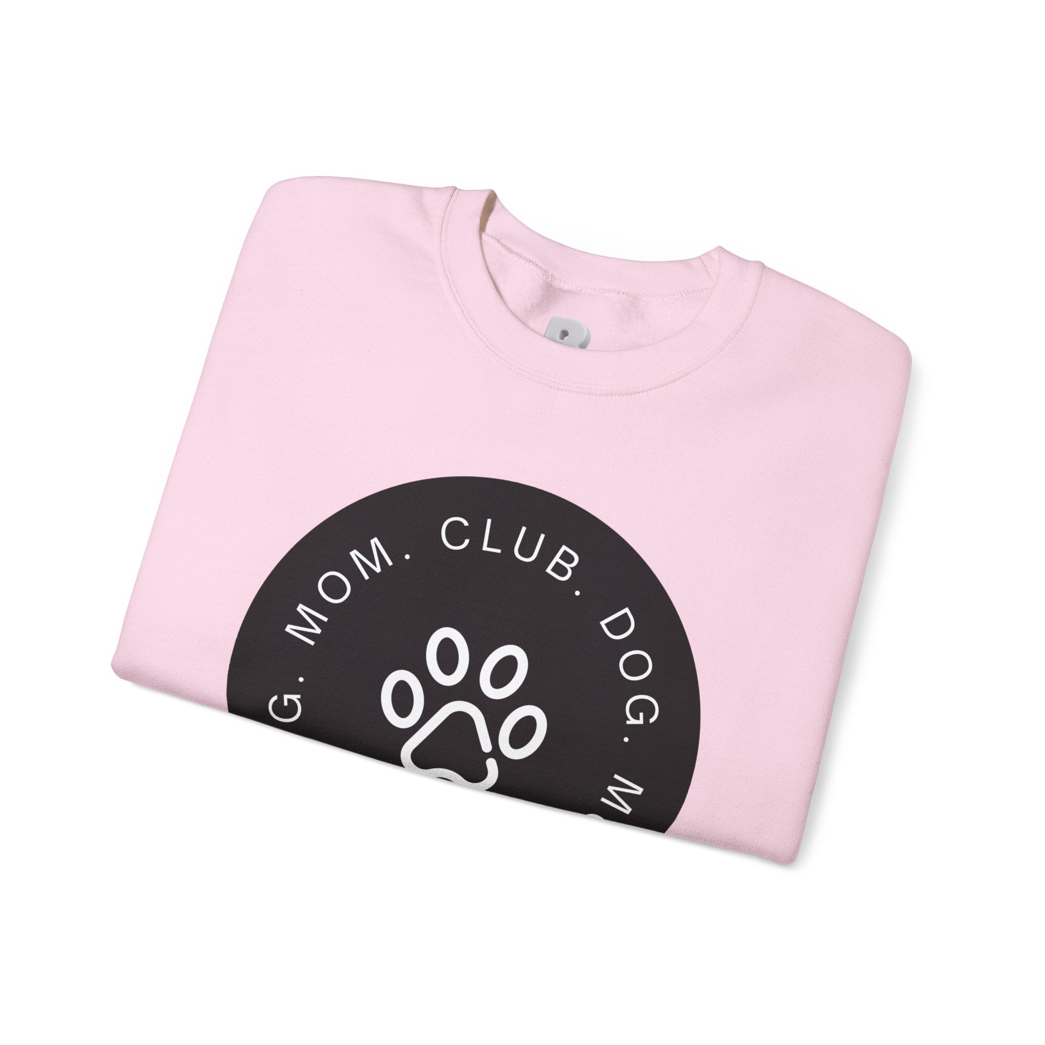 Dog Mom Club Crewneck Sweatshirt — Paw Print Graphic Pullover for Pet Moms