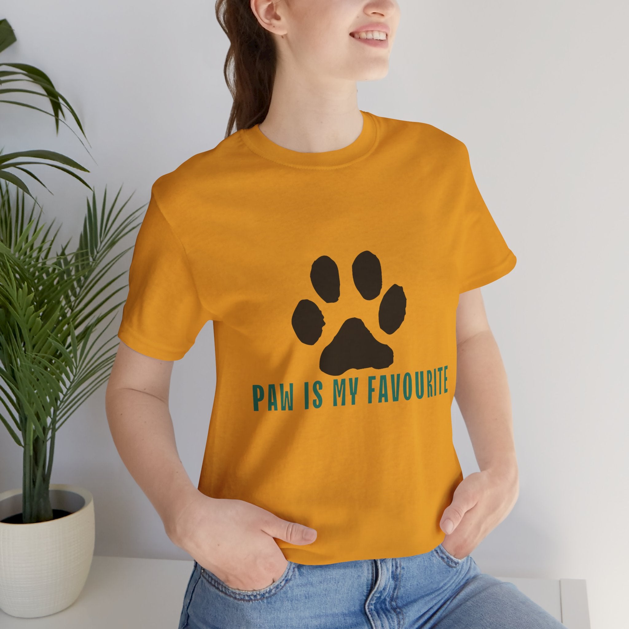 Paw Is My Favourite T‑Shirt — Dog Lover Paw Print Tee
