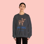 Dog Lover Crewneck Sweatshirt – 'My Dog My Love' Cute Chihuahua Graphic