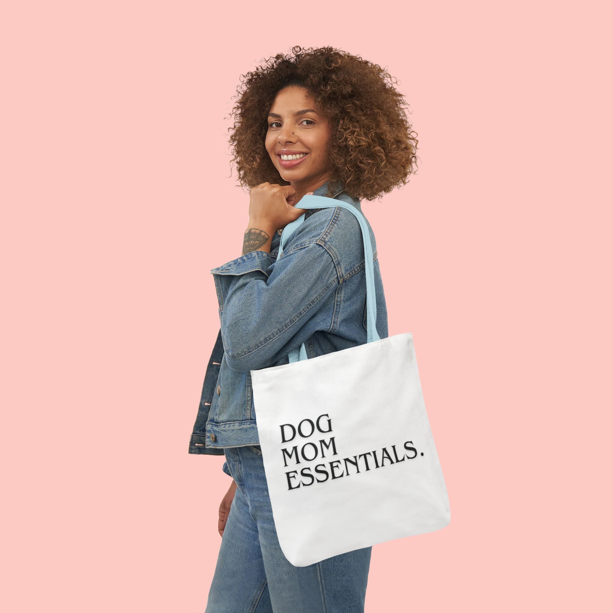Dog Mom Essentials Canvas Tote — Funny Dog Mom Gift Tote Bag
