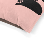 Mama's Boy Pet Bed - Soft Pink Paw Print Dog/Cat Pillow