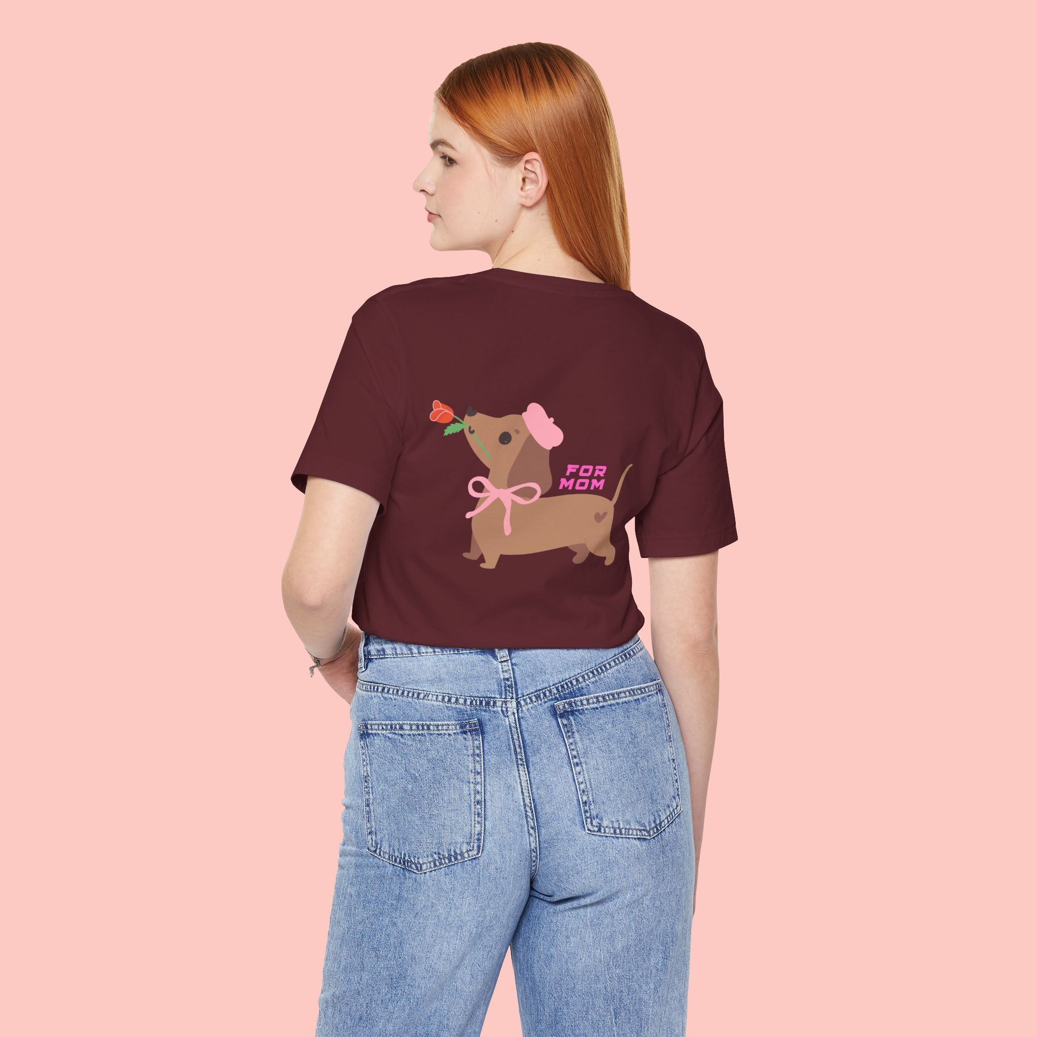 Dachshund Mother's Day Tee — 'For Mom' Cute Dog Graphic Shirt
