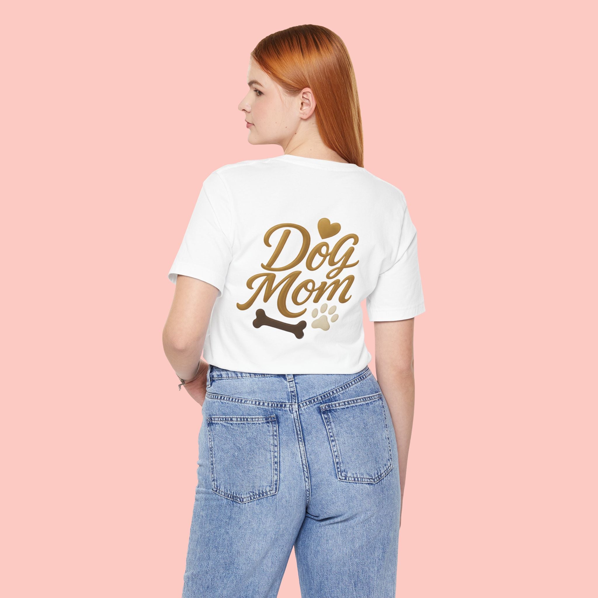 Dog Mom T-Shirt — Cute Paw & Bone Graphic Tee for Pet Lovers